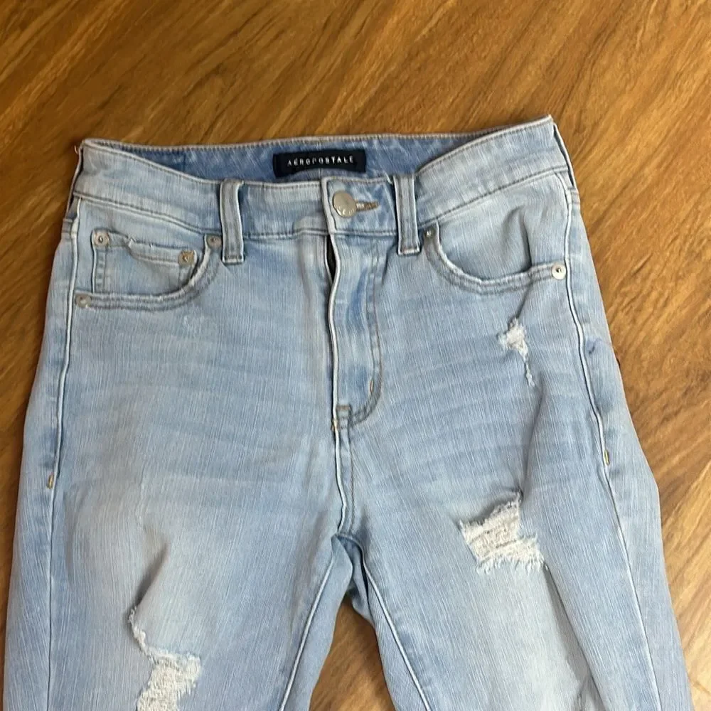 Aéropostale Denim Leggins, Jeggings Sz 4 Regular Mid Rise